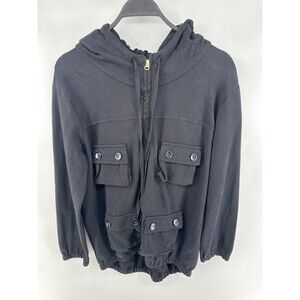 PJK Patterson J Kincaid Womens Full Zip Jacket Black Medium